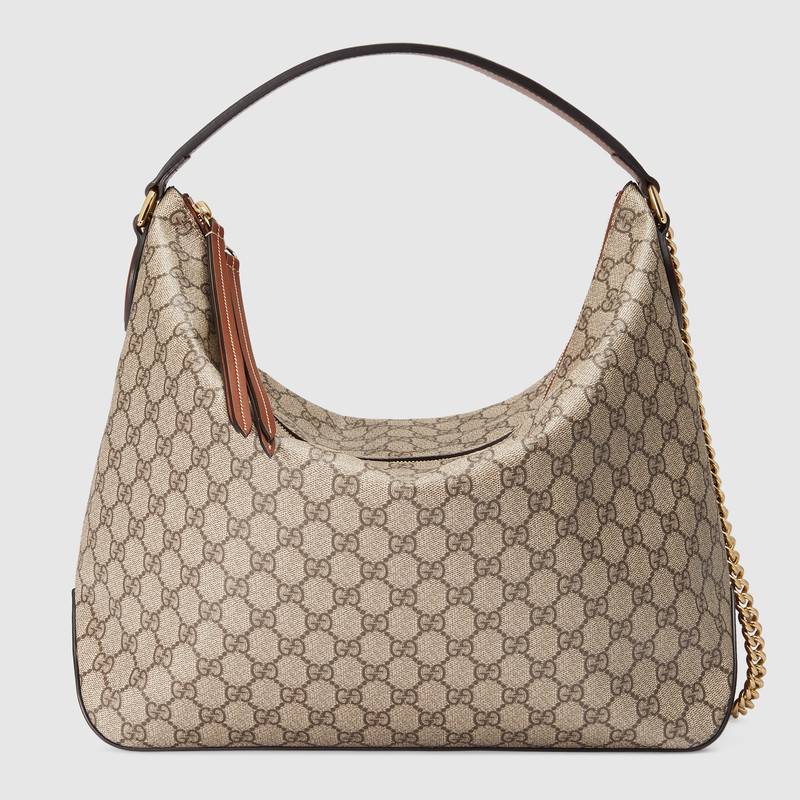 Gucci GG Supreme large hobo 477324 brown