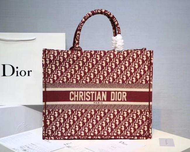 DIOR BOOK TOTE BAG VAN KALFSLEER MET RELIEF M1286Z