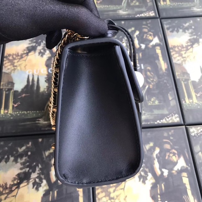 Gucci Padlock small GG Pearl shoulder bag 409487 black