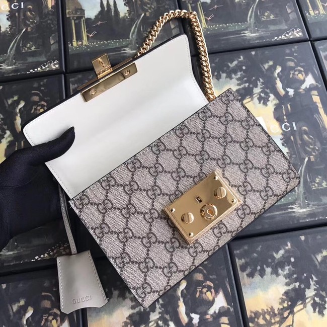 Gucci Padlock small GG Pearl shoulder bag A409487 White