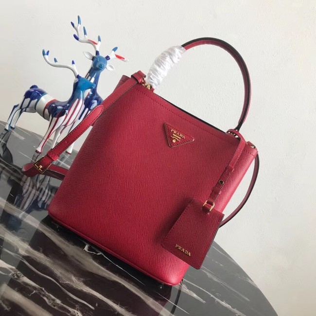 Prada Double Saffiano leather bag 1BA212 red