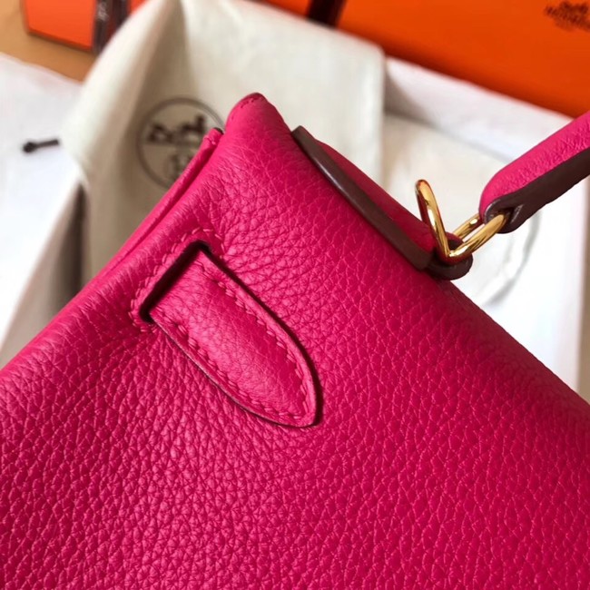 Hermes original Togo leather kelly bag KL320 rose