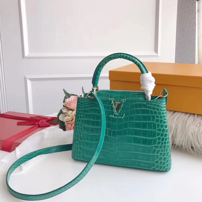 Louis vuitton original crocodile CAPUCINES PM M94587 green