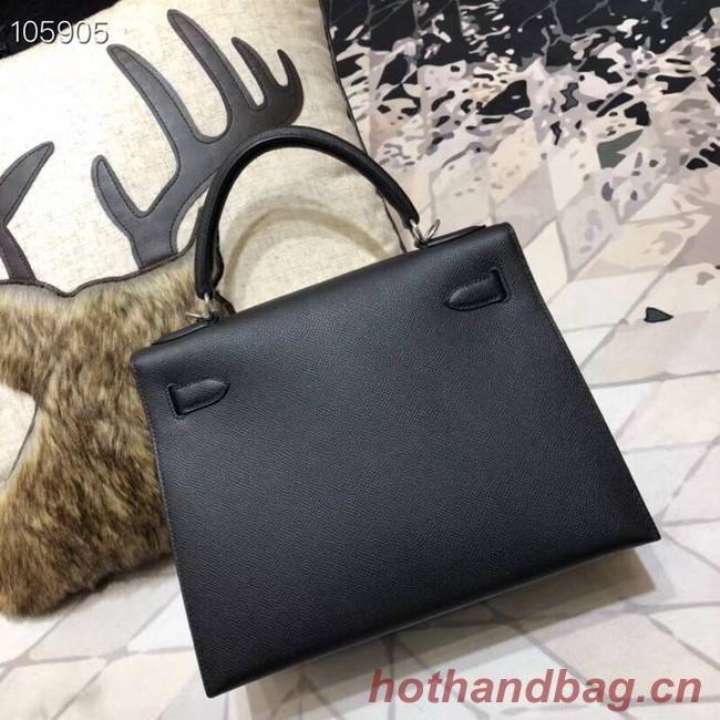 Hermes original Kelly Epsom Leather KL32 black