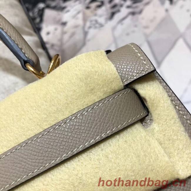 Hermes original Kelly Epsom Leather KL32 grey