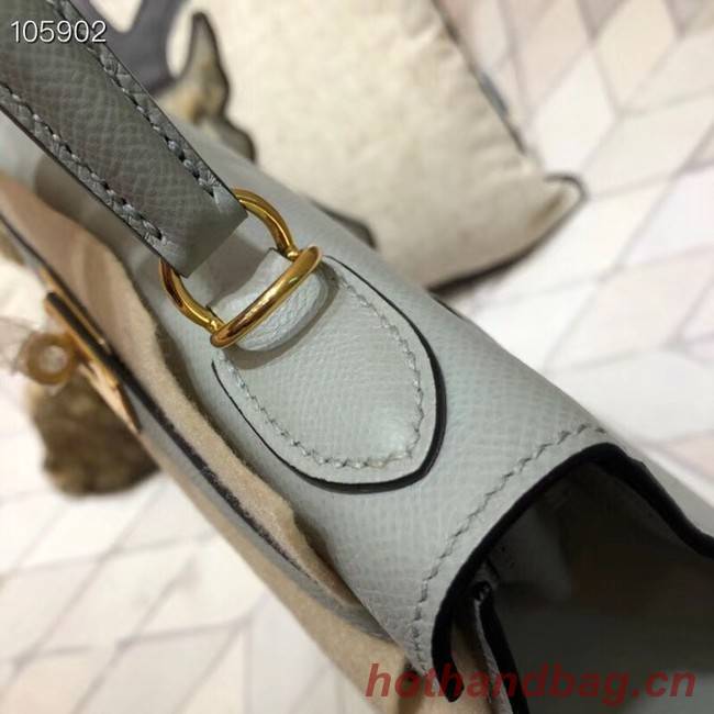 Hermes original Kelly Epsom Leather KL32 light blue