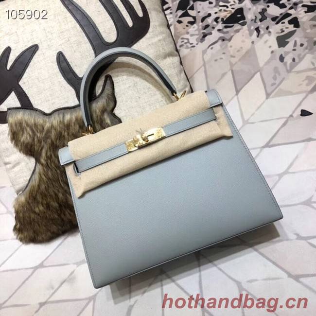 Hermes original Kelly Epsom Leather KL32 light blue