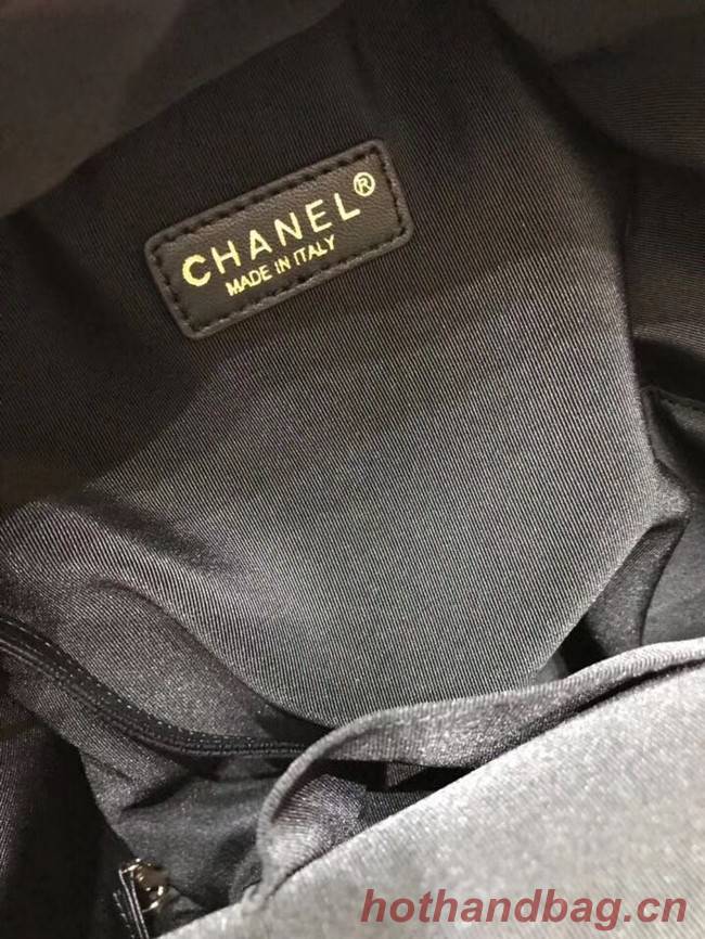 Chanel Grained Calfskin & Gold-Tone Metal backpack AS0004 black