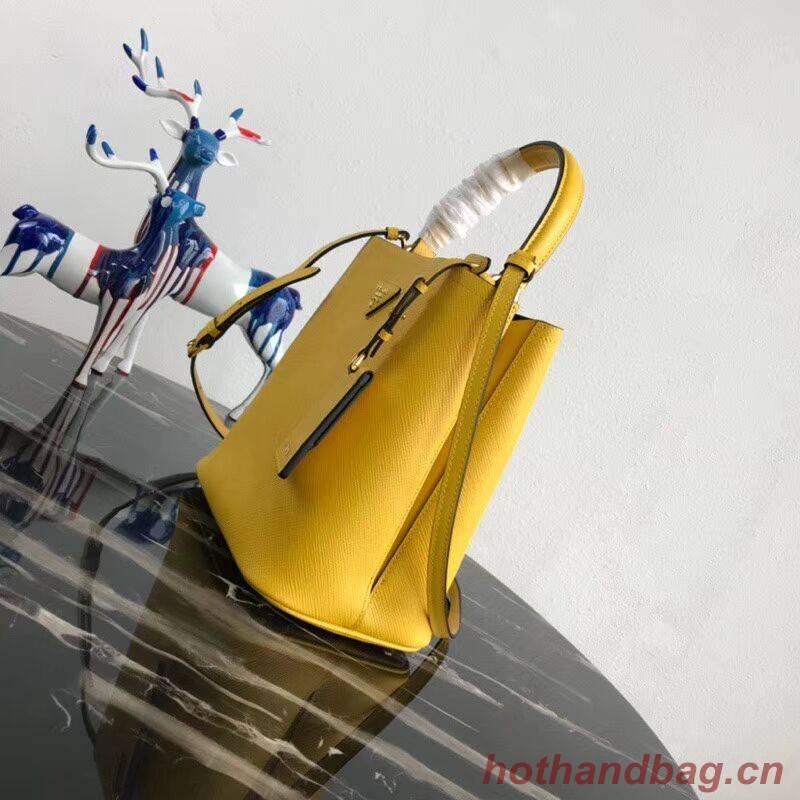 Prada Double Saffiano leather bag 1BA212 lemon