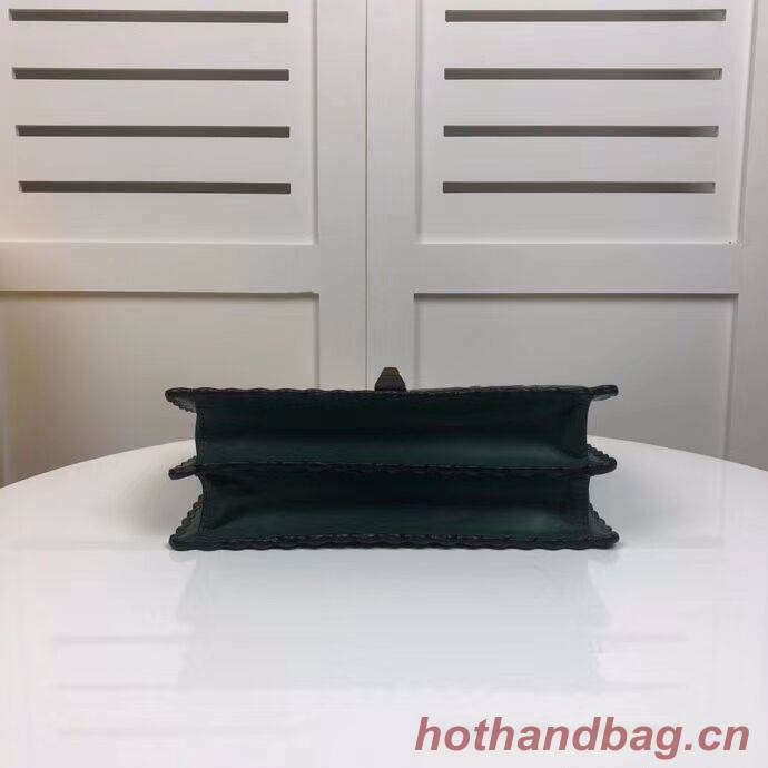 Fendi KAN I F leather bag 8BF053 green