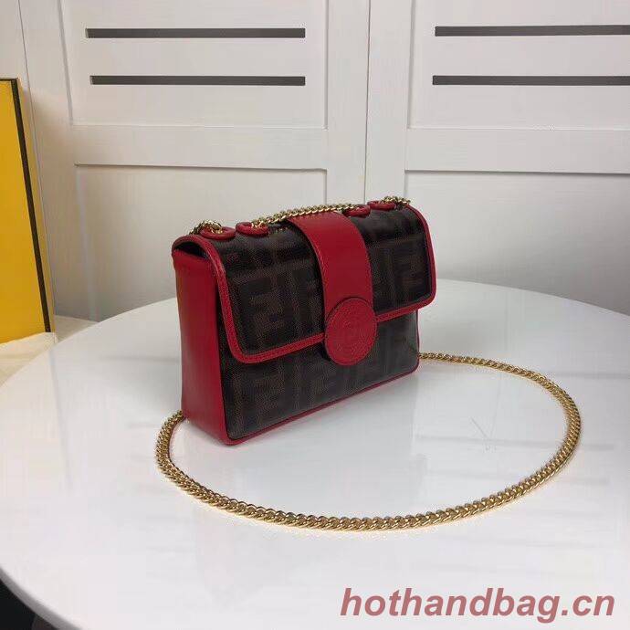 Fendi WALLET ON CHAIN 8HF836 RED