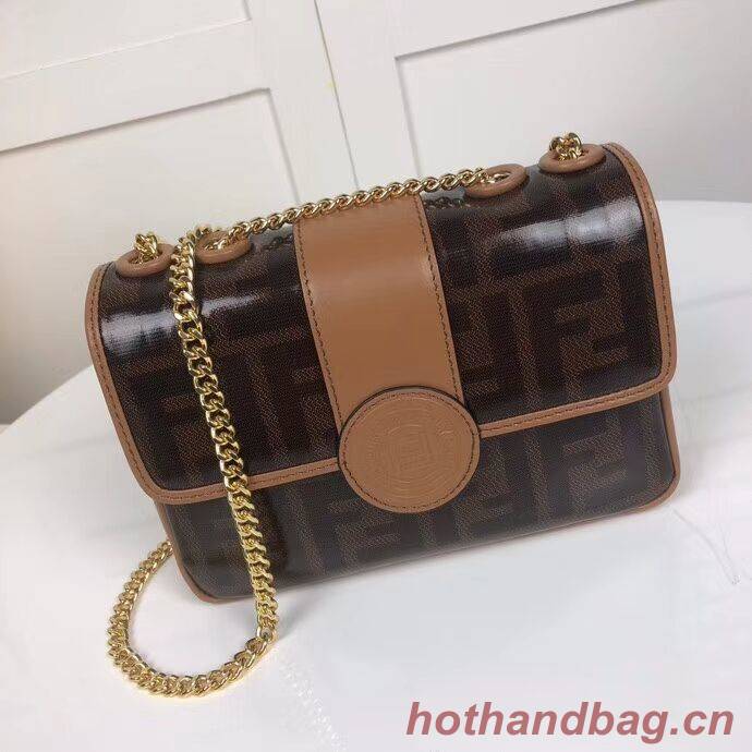 Fendi WALLET ON CHAIN 8HF836 brown