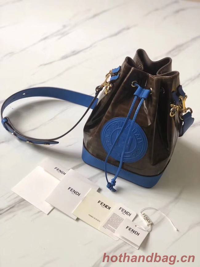 Fendi MON TRESOR Multicolor fabric bag 8BT298 blue