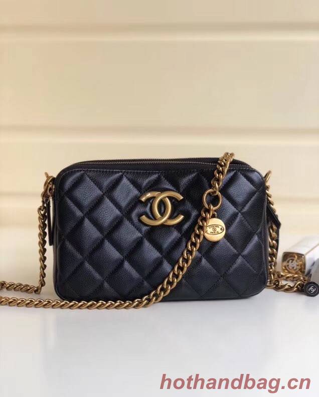 Chanel classic clutch with chain A94105 black