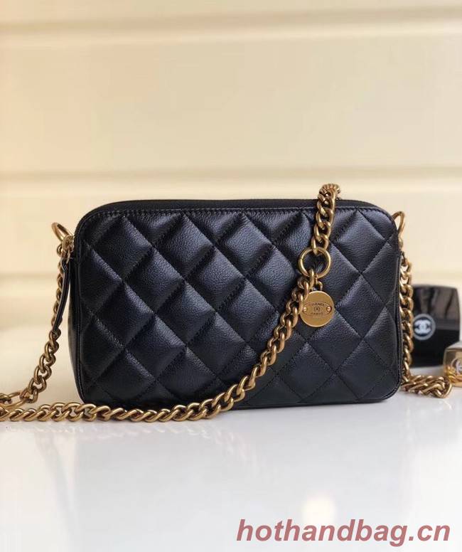 Chanel classic clutch with chain A94105 black