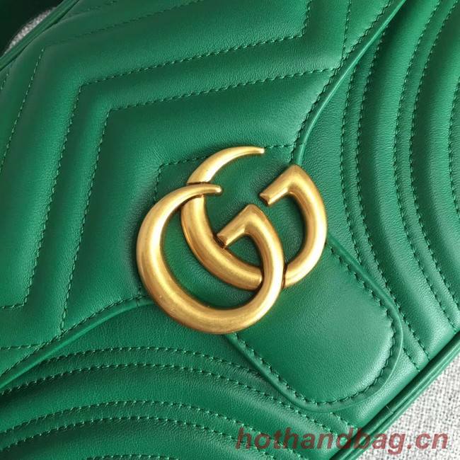 Gucci GG Marmont small shoulder bag 498100 green