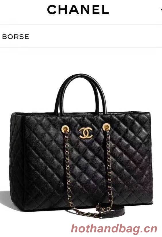 Chanel Original large shopping bag Grained Calfskin A93525 black