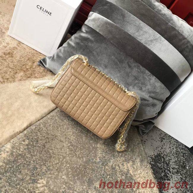 CELINE MEDIUM C BAG IN BICOLOUR QUILTED CALFSKIN CL87253 Camel