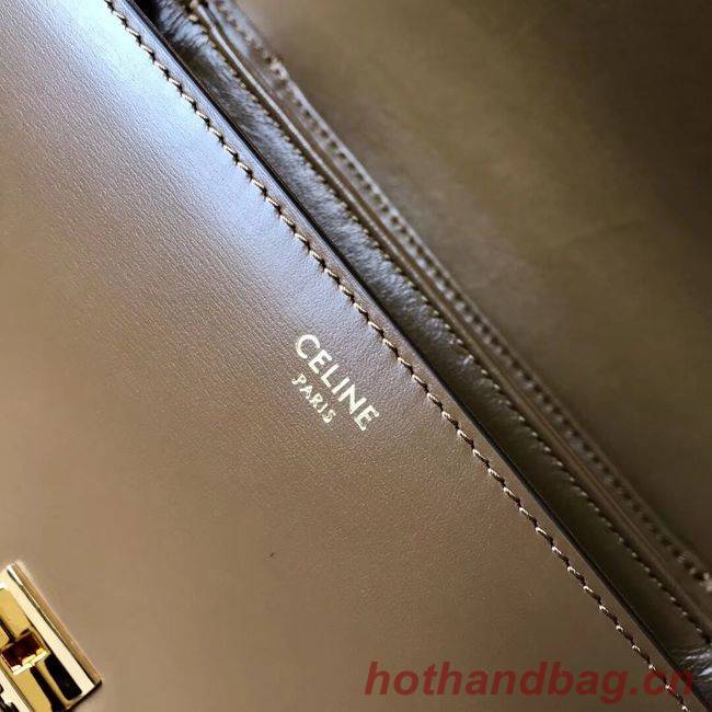 CELINE MEDIUM TRIOMPHE BAG IN SHINY CALFSKIN CL87363 Camel