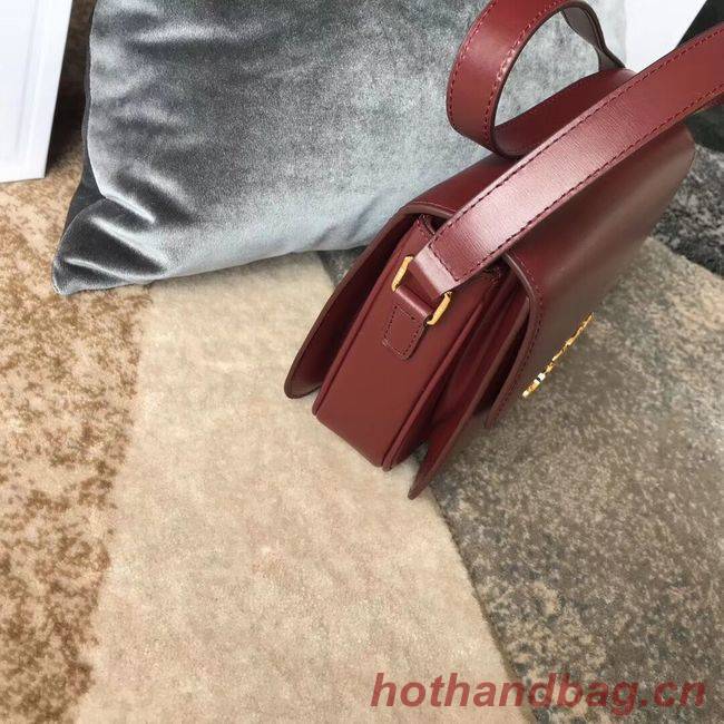 CELINE MEDIUM TRIOMPHE BAG IN SHINY CALFSKIN CL87363 LIGHT BURGUNDY