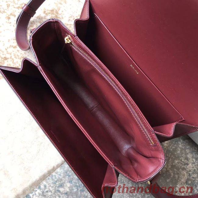 CELINE MEDIUM TRIOMPHE BAG IN SHINY CALFSKIN CL87363 LIGHT BURGUNDY