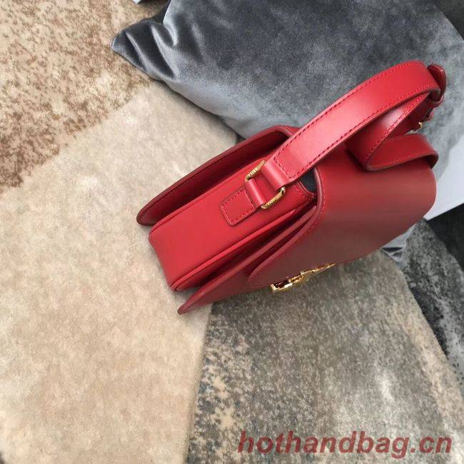 CELINE MEDIUM TRIOMPHE BAG IN SHINY CALFSKIN CL87363 RED