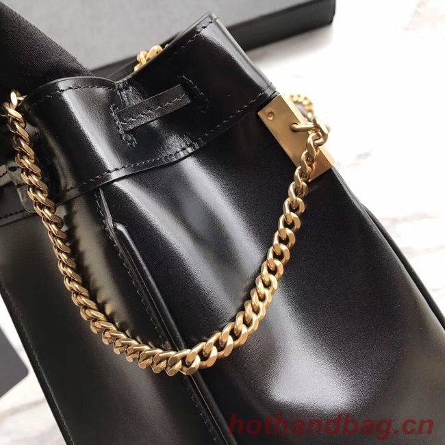 SAINT LAURENT Teddy leather bucket bag Y550168 black