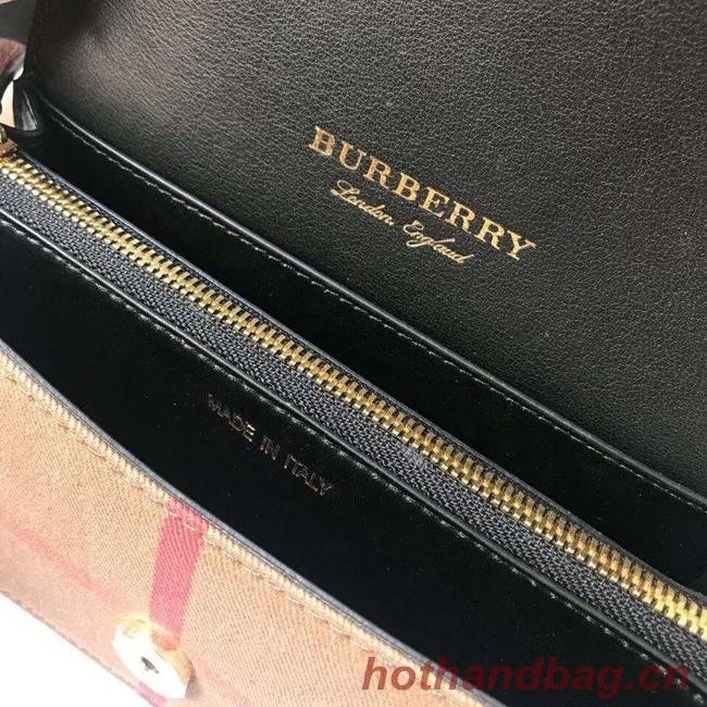 BURBERRY Hampshire vintage check leather cross-body bag 24581 brown