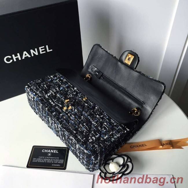 Chanel classic handbag Tweed Braid & Gold-Tone Metal A01112-4