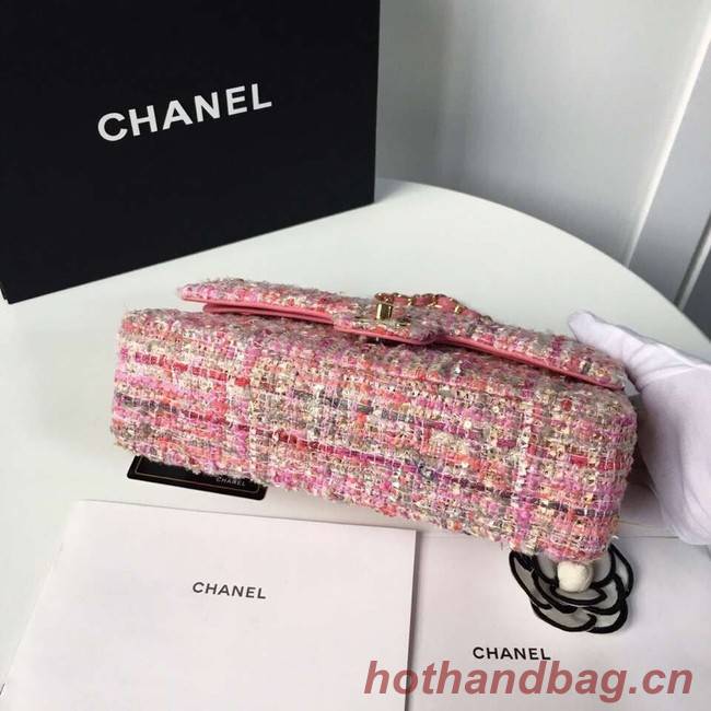 Chanel classic handbag Tweed Braid & Gold-Tone Metal A01112-5