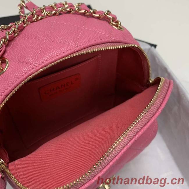 Chanel Grained Calfskin & Gold-Tone Metal backpack AS0003 rose