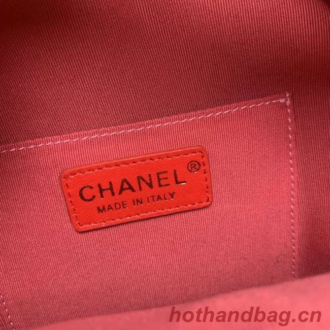 Chanel Grained Calfskin & Gold-Tone Metal backpack AS0003 rose