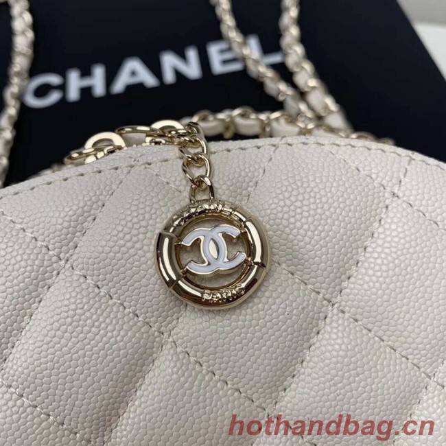 Chanel Grained Calfskin & Gold-Tone Metal backpack AS0004 creamy-white