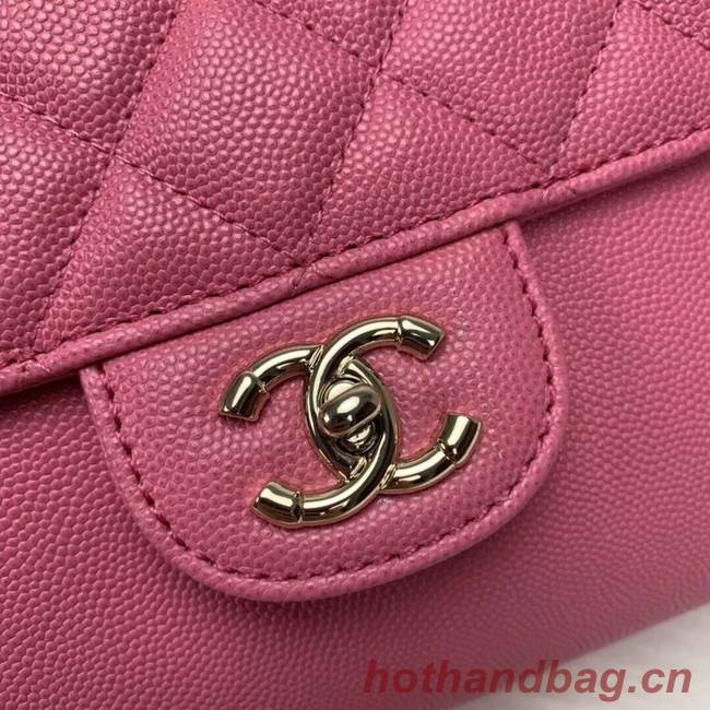 Chanel Grained Calfskin & Gold-Tone Metal backpack AS0004 rose