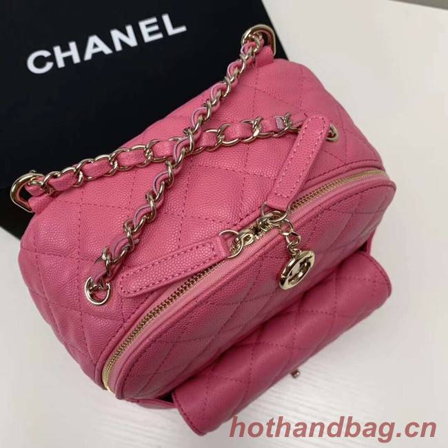 Chanel Grained Calfskin & Gold-Tone Metal backpack AS0004 rose