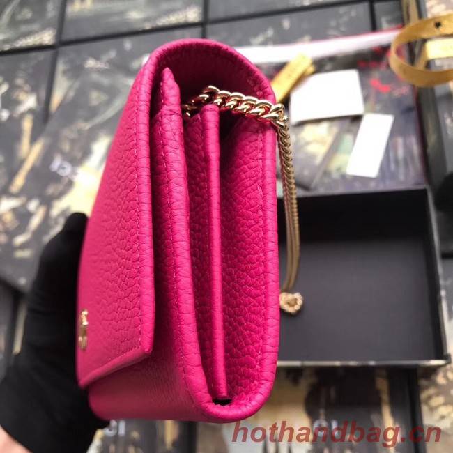 Gucci GG Marmont leather chain wallet 546585 rose