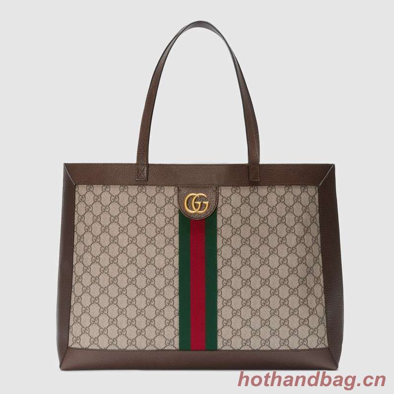 Gucci Ophidia GG tote with Three Little Pigs 547947 brown