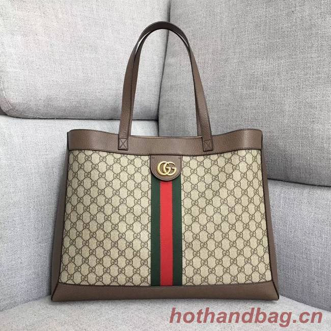 Gucci Ophidia GG tote with Three Little Pigs 547947 brown