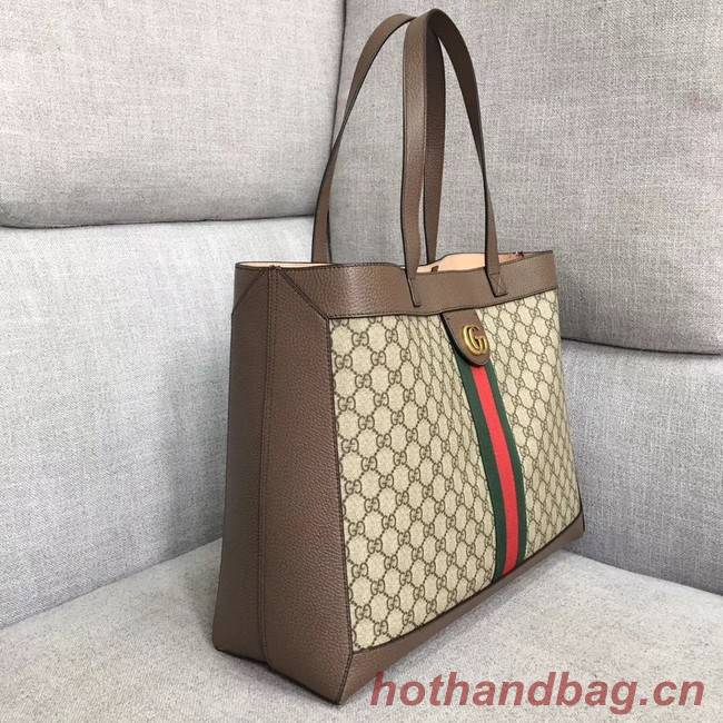 Gucci Ophidia GG tote with Three Little Pigs 547947 brown