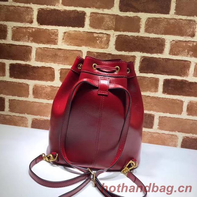 Gucci medium bucket Backpack 550189 red