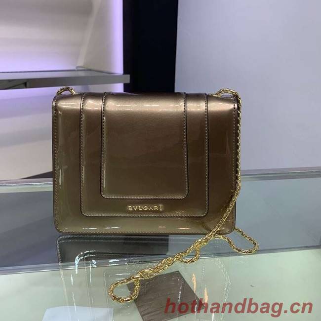 BVLGARI Serpenti Forever metallic-leather shoulder bag 34559 gold