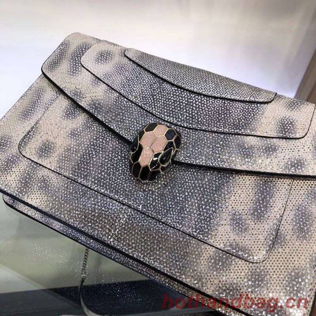 Bulgari metallic-leather shoulder bag 39174 grey