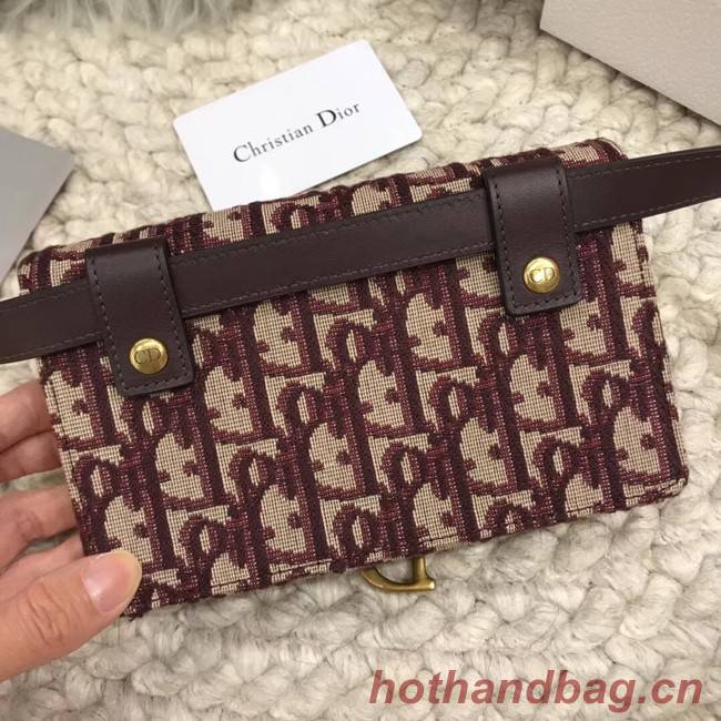 DIOR Oblique Belt Bag D26988 Wine