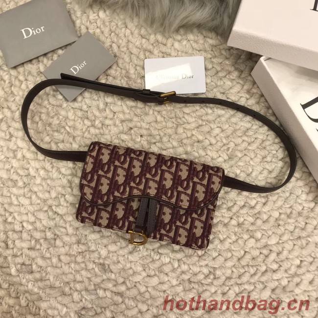 DIOR Oblique Belt Bag D26988 Wine