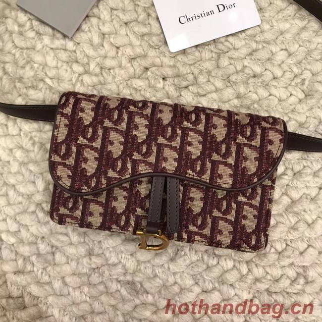 DIOR Oblique Belt Bag D26988 Wine