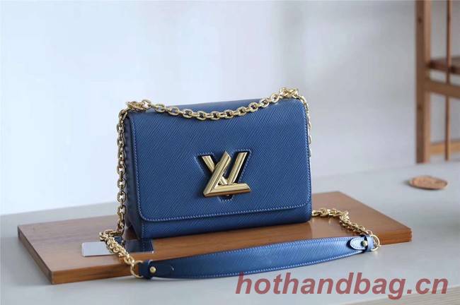 Louis vuitton original epi leather TWIST MM M52870 blue