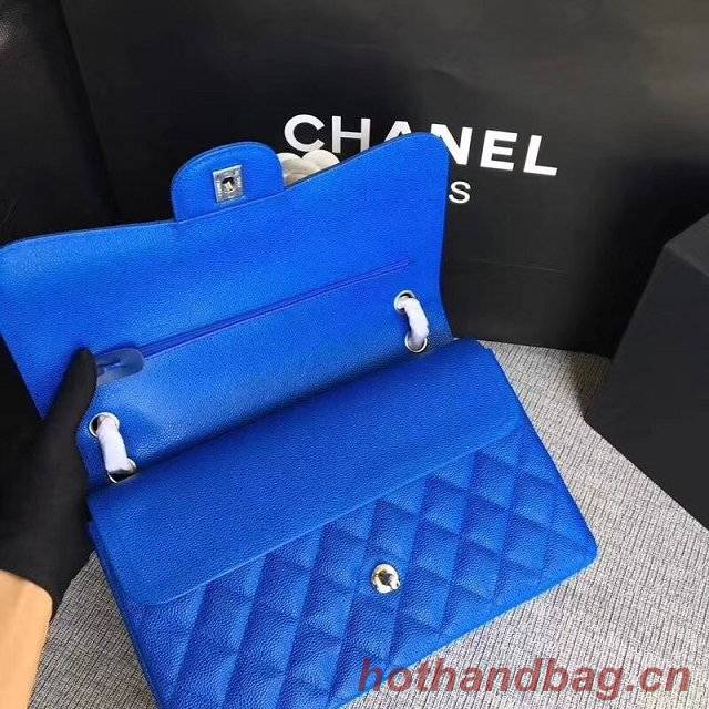 Chanel Jumbo Classic Cannage Pattern Flap Bag Original Leather A58600 Blue