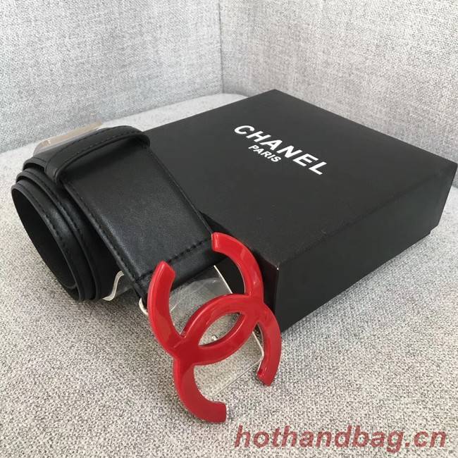 Chanel Wide leather belt with 53 mm CC4267 black