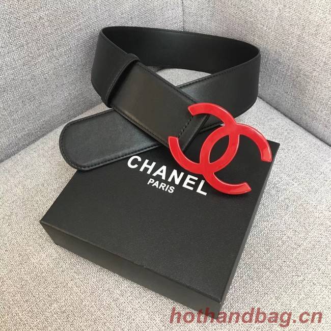 Chanel Wide leather belt with 53 mm CC4267 black