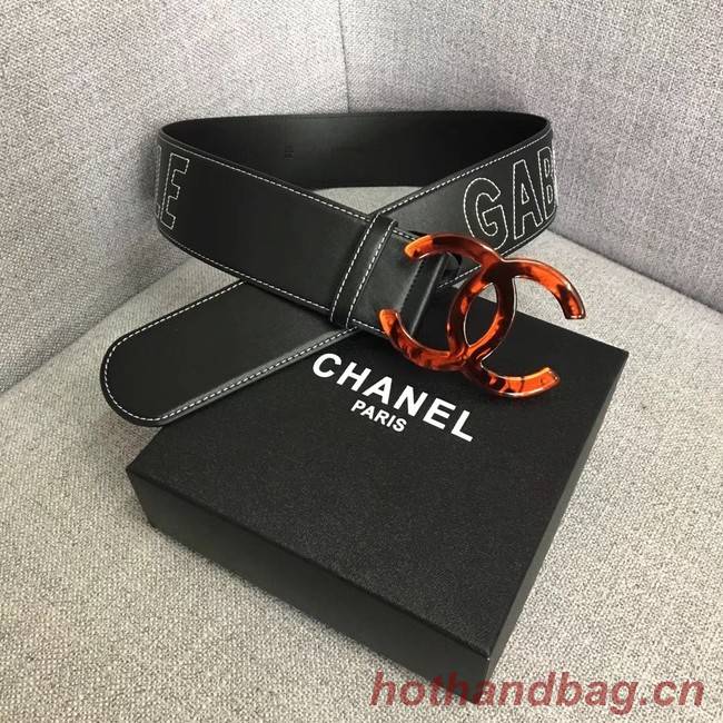 Chanel Wide leather belt with 53 mm CC4268 black